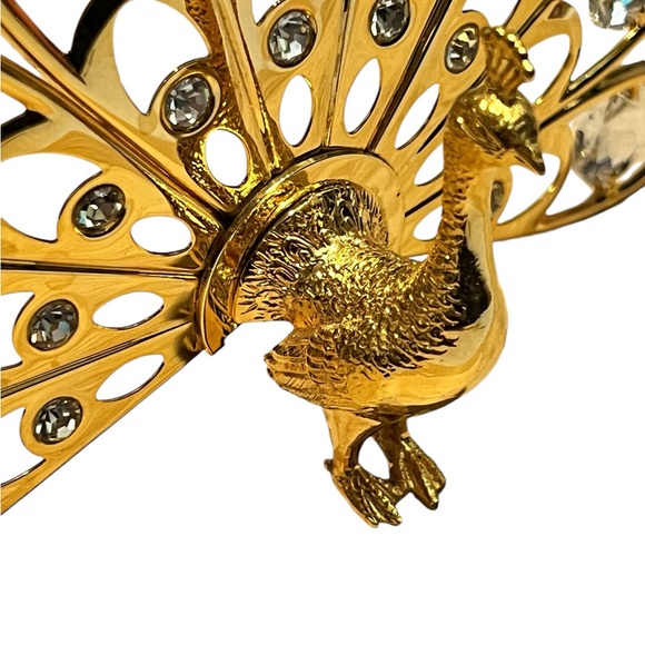 Swarovski Gold Plated Crystal Peacock Ornament By Crystal‎ Temptations figurine - Picture 3 of 10